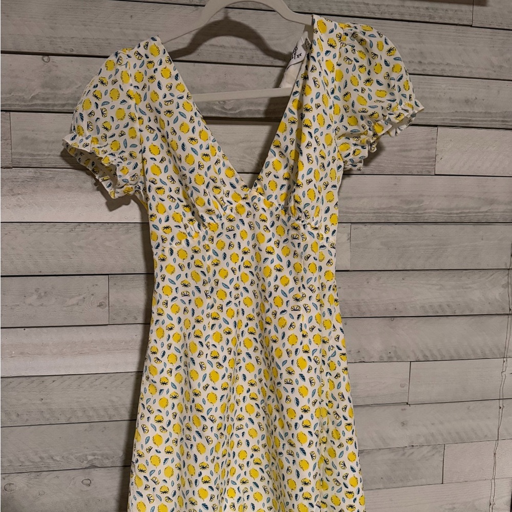 Princess Polly Lemon Print Midi Dress